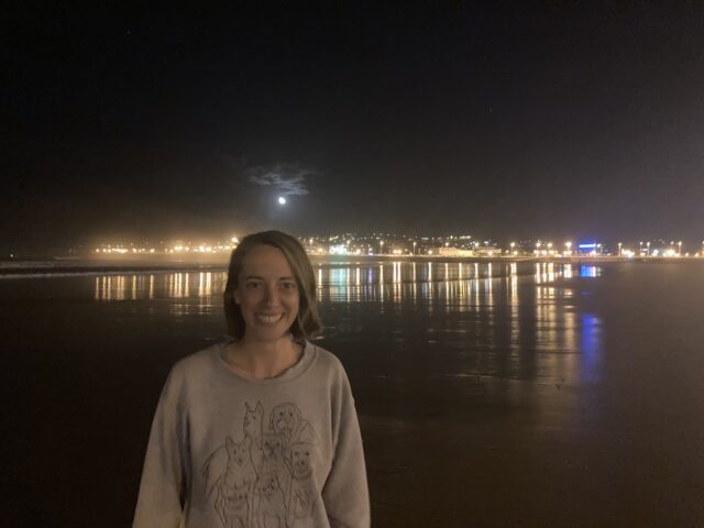 mindy on beach