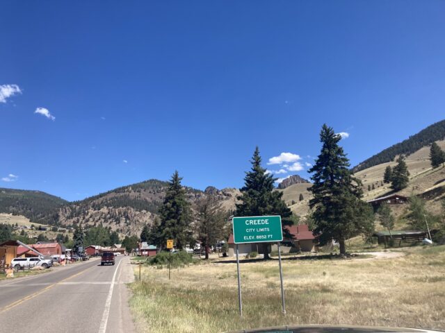 town sign for Creede