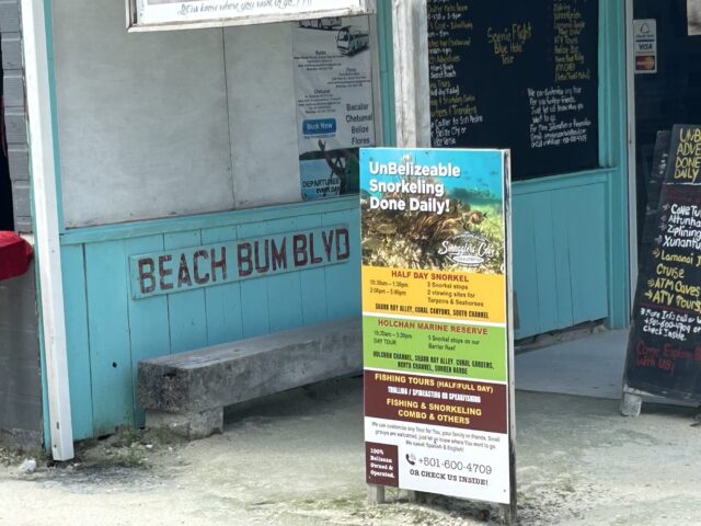 snorkeling shop sign